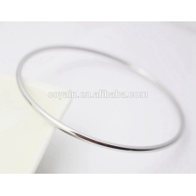 Simples em branco fino punho bracelete de aço inoxidável bracelete para mulheres e homens